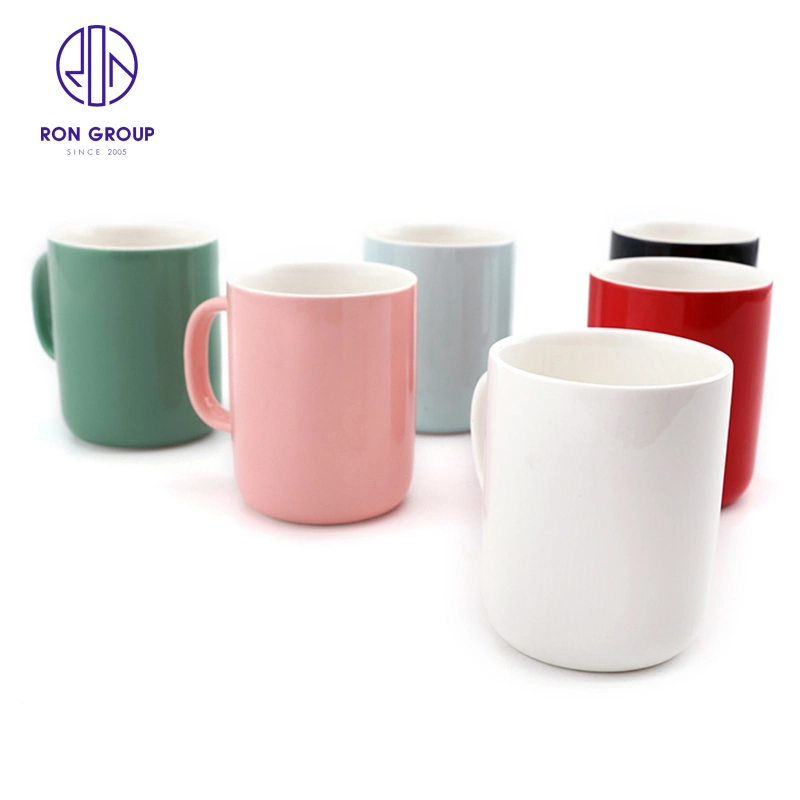 Low Price Promotional Low Bone Porcelain Matte Brown Straight Coffee Cup