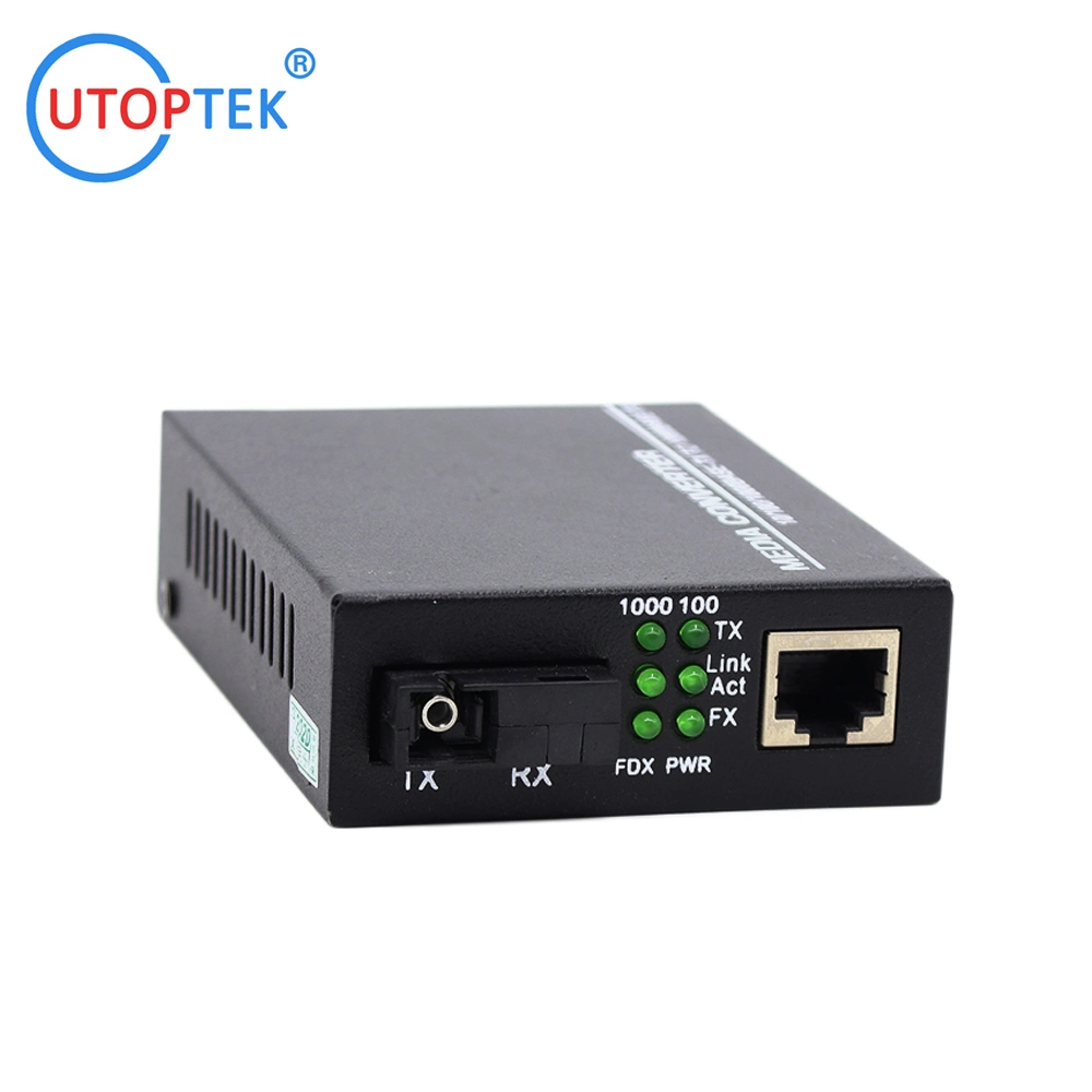 10 100 1000 Fibre Ethernet WDM Bidi SC 80km Optical Fiber Converter Giga Ethernet Media Converter