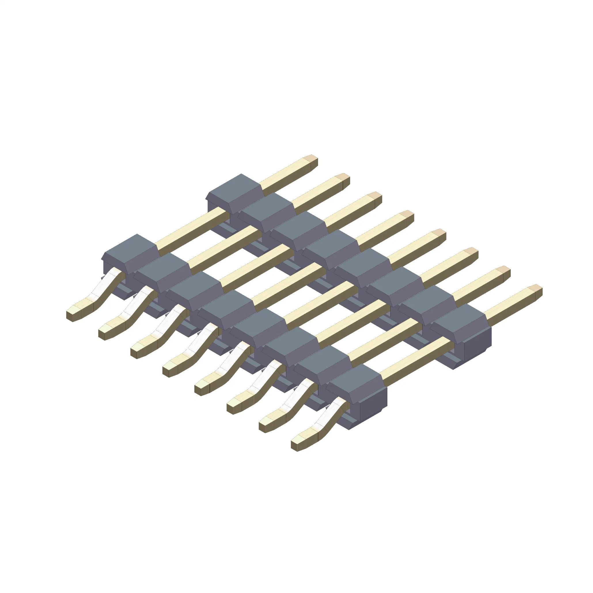 Pin Header Pitch=2.00mm Single Row Double Housing Right Angle SMT Type H=2.00mm Connector