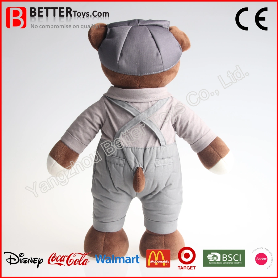 Direct Factory New Design Soft Cute Plush Stuffed 4s Store Locomotive Dress Teddy Bear Toy