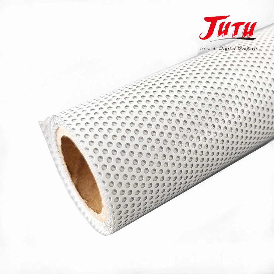 Adhesive Sticker 1.52*50 M Advertising Material Perforated PVC Self-Adhesive Vinyl Window Film