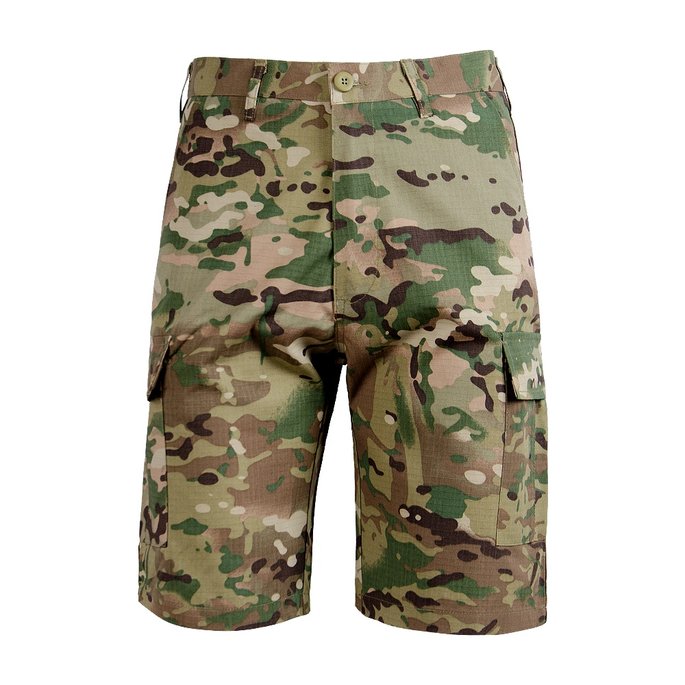 Novo Camouflage curtos dos homens do trabalho exterior roupas curtos Trimestre Pants resistentes ao desgaste resistente a arranhões Táctica militar curtos