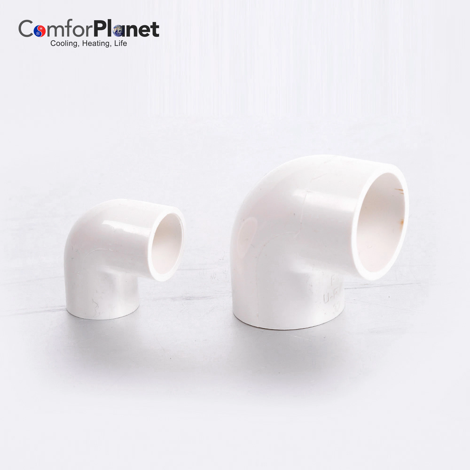 Rigid Drain Pipe Accessories 90 Degree Elbow for Connecting PVC Rigid Ducts