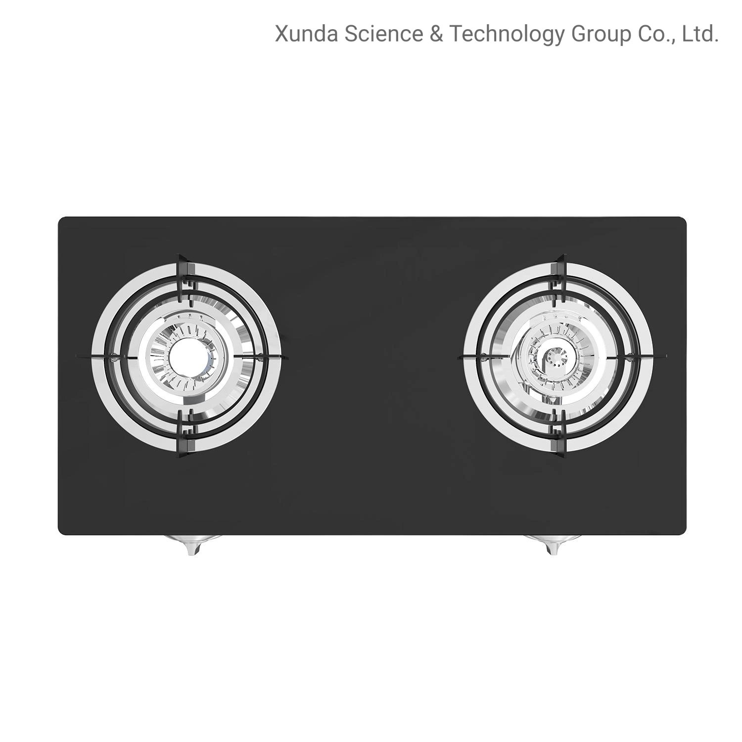 Xunda Glass Panel Double Burners Patent Whirlwind Tornado Flame Table Top Gas Stove