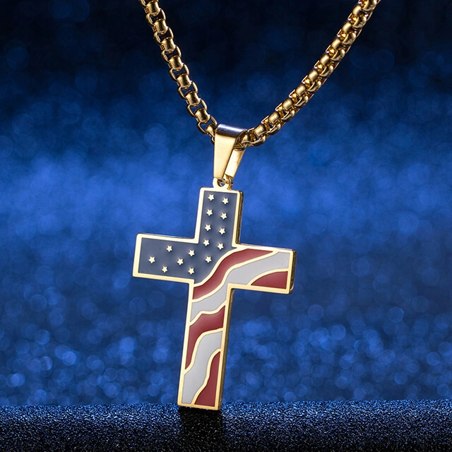 European and American Titanium Steel Cross Christian Gifts Jewelry for Np-F-Dz176