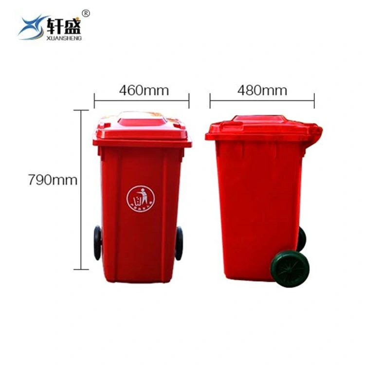 240L, 120L, 100L Eco-Friendly Feature Plastic Dustbin, Waste Dustbin with 2 Wheels