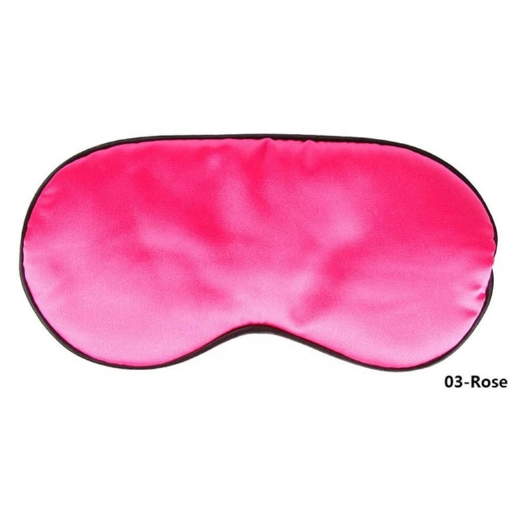 Custom Logo Luxury Sleeping 100% Mulberry Silk Sleep Full Eye Mask Pink