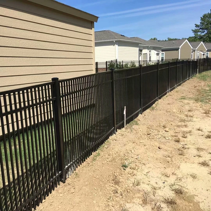 Black Aluminum Flat Top Fence for Garden Security Ornamental Fencing