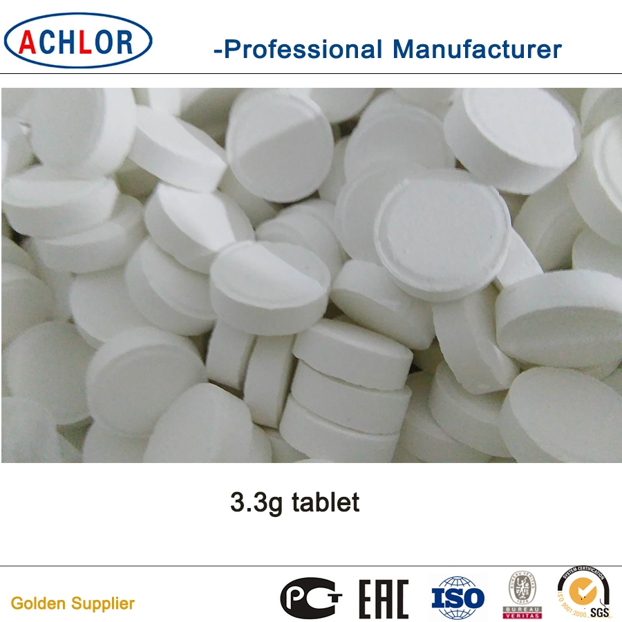 Effervescent Chlorine Tablet 3.4G 3G 2.7g for Hospital Disinfectant SDIC