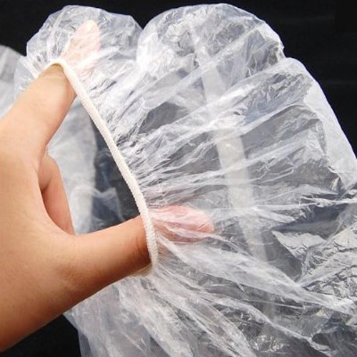 Custom Design Disposable Hotel PE Shower Cap Clear Plastic Shower Cap