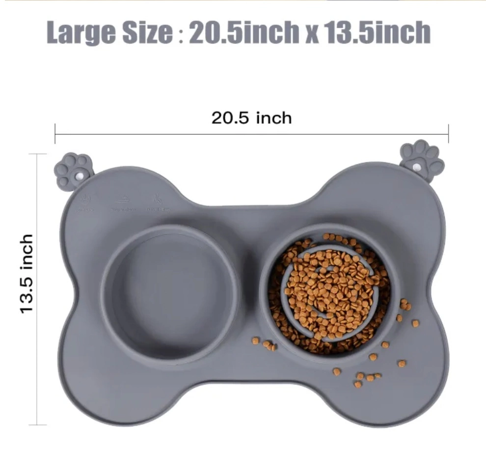 Pet Silikon Slow Food Schüssel Sucker Dog Bowl Rutschfeste Matte Pet-Produkt