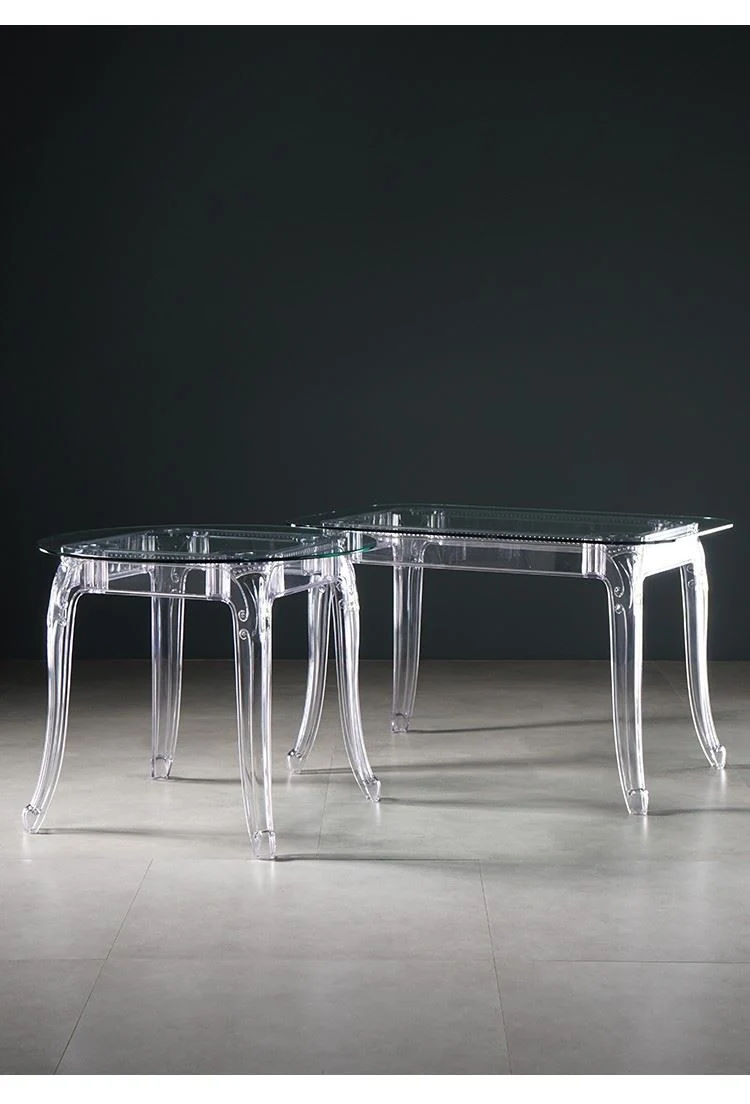 Venta caliente de cristal acrílico transparente de la decoración de mesa para boda