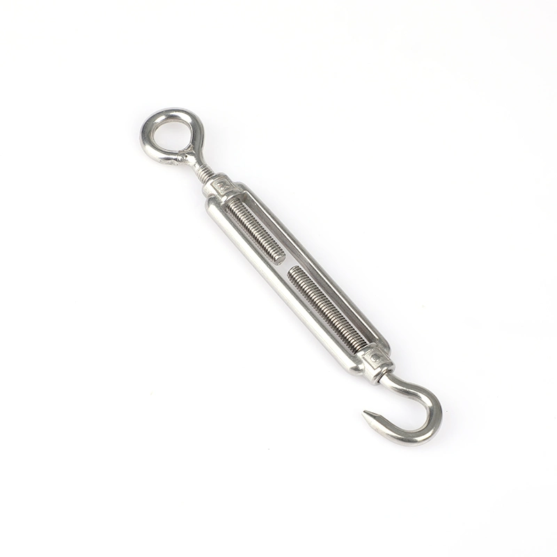 SS304 M5 5mm Wire Cable Turnbuckle Rigging Wire Rope Tensioner 304 Stainless Steel Open Body Hook Eye Turnbuckle