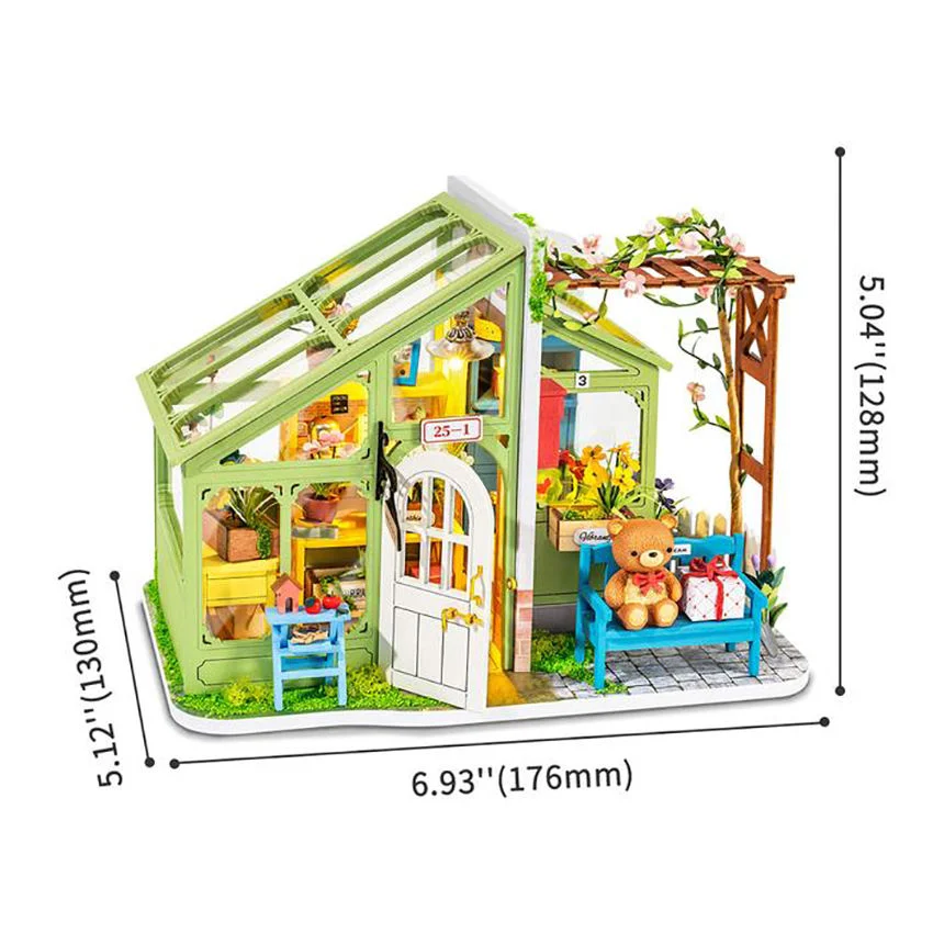 Spring Encounter Flowers Wood Crafts DIY Miniature Doll House