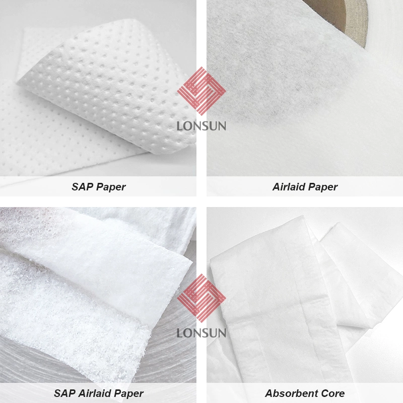 Wood Pulp Airlaid Paper Disposable Baby Diaper Absorbent Core Material Puffing Air-Laid Paper