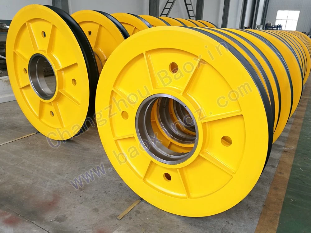 Standardized Steel Cable Cast Iron Ring Forging Crane Pulley for Crane Equipment, Port Equipment