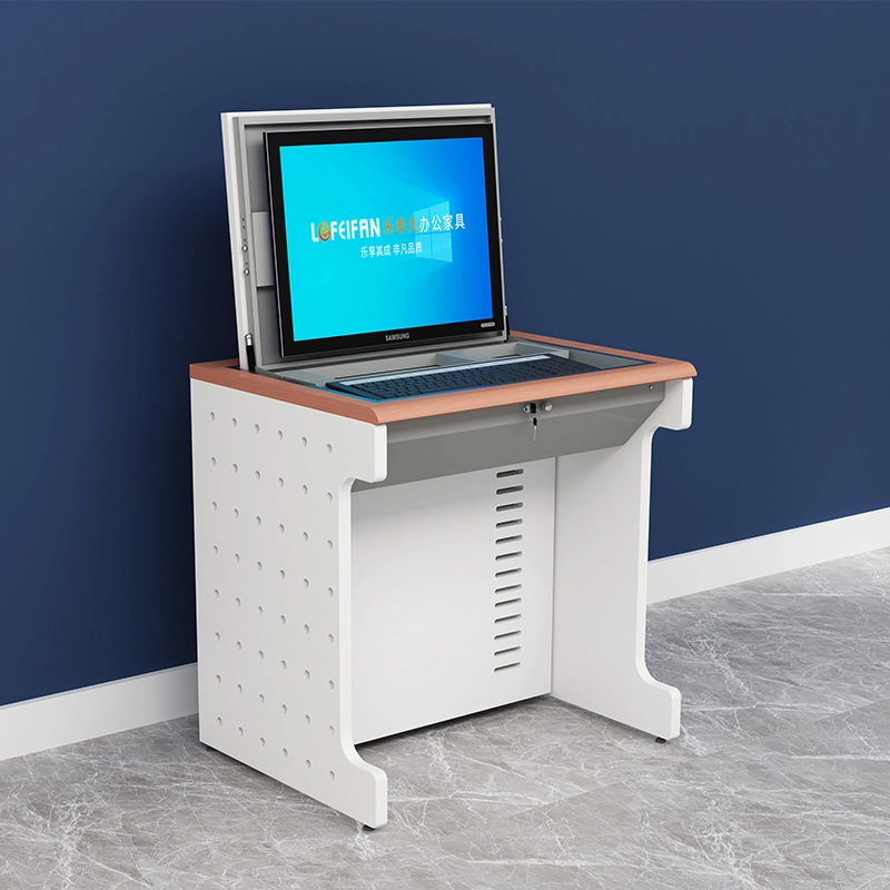 School Use Furniture Podium Multifunctional Computer Desk Computer Table Flip Computer Desk
