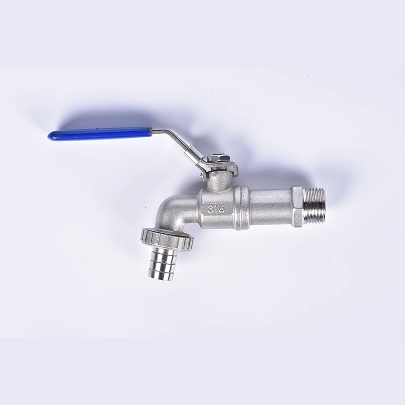 Bibcock Ball Valve with Long Handle Female to Male Thread