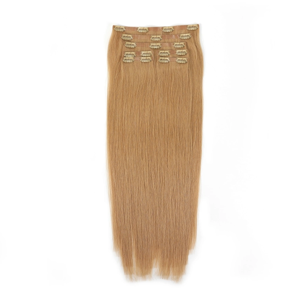 High Quality 20inch Seamless Clip in Hair Extensions 100% Remy Human Hair PU Skin Weft Clip in Hair Extension