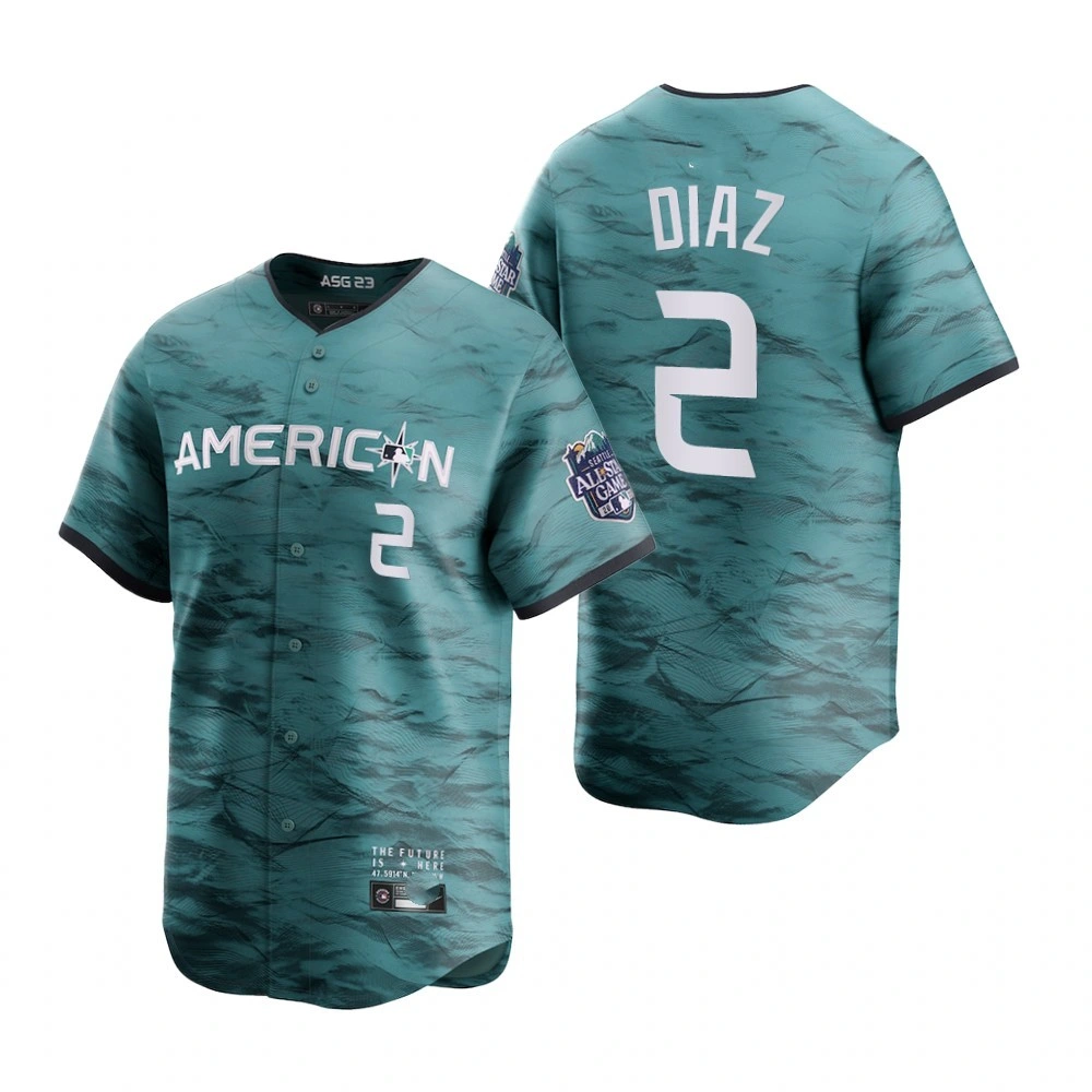 Al por mayor Dropshipping Liga Americana Emmanuel Clase Teal 2023 M-L-B All-Star Camiseta limitada de juego