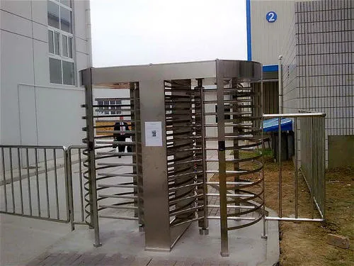 Full Height Turnstile Barrier Gate with Access Control System for Construction Site