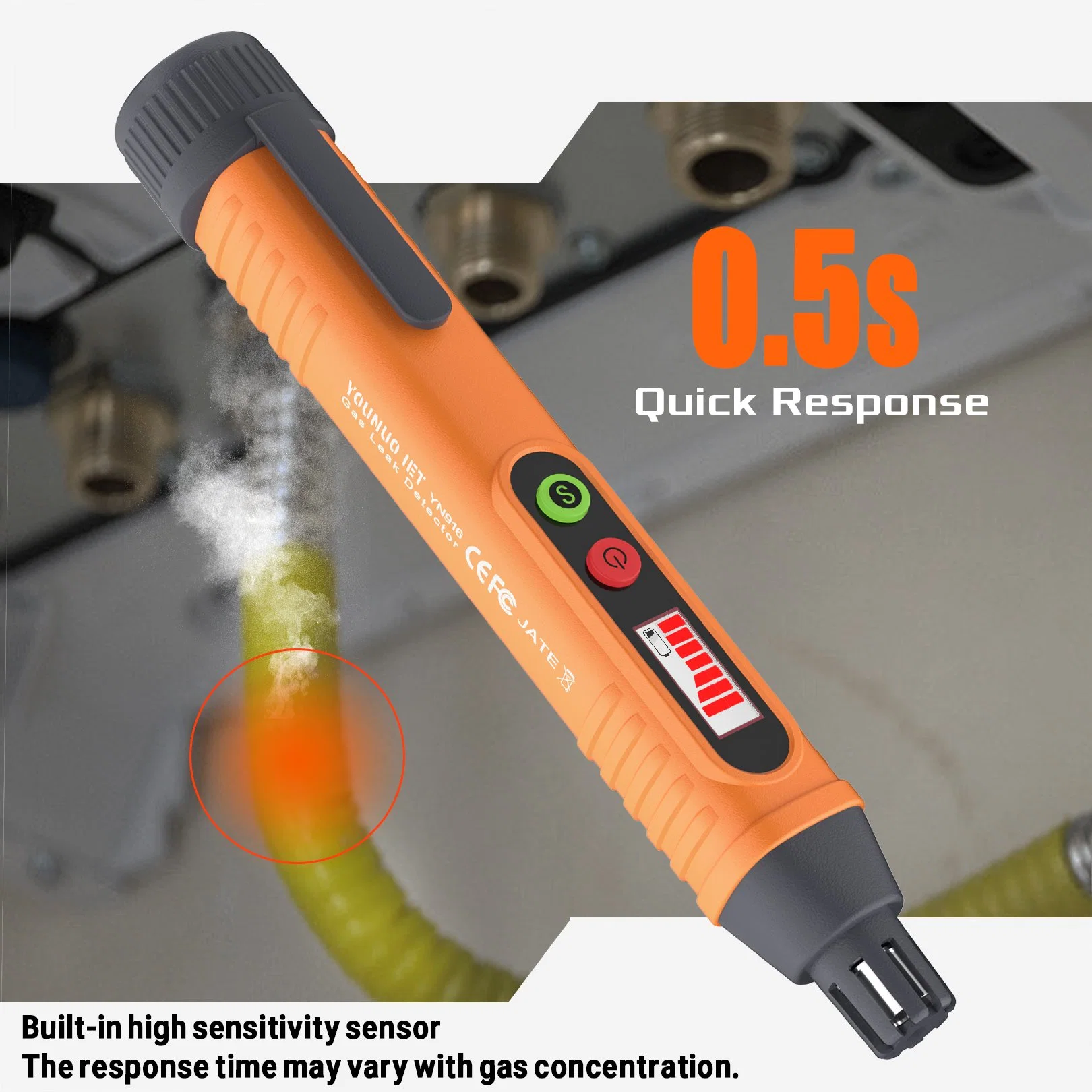 Good Quality High Sensitive Battery Powered Electronic Portable Gas Leak Detector