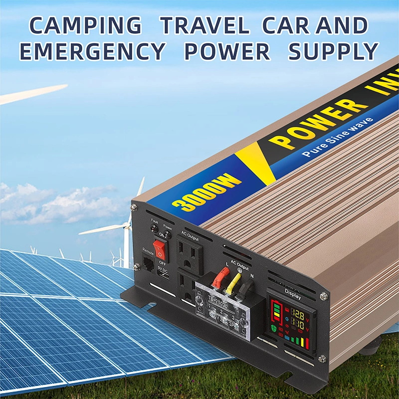 12V/24V/48V TP 110V/220V DC/AC Inversor de onda senoidal pura 3KW FCC MARCAÇÃO CCC 3Kw Inversor de Energia