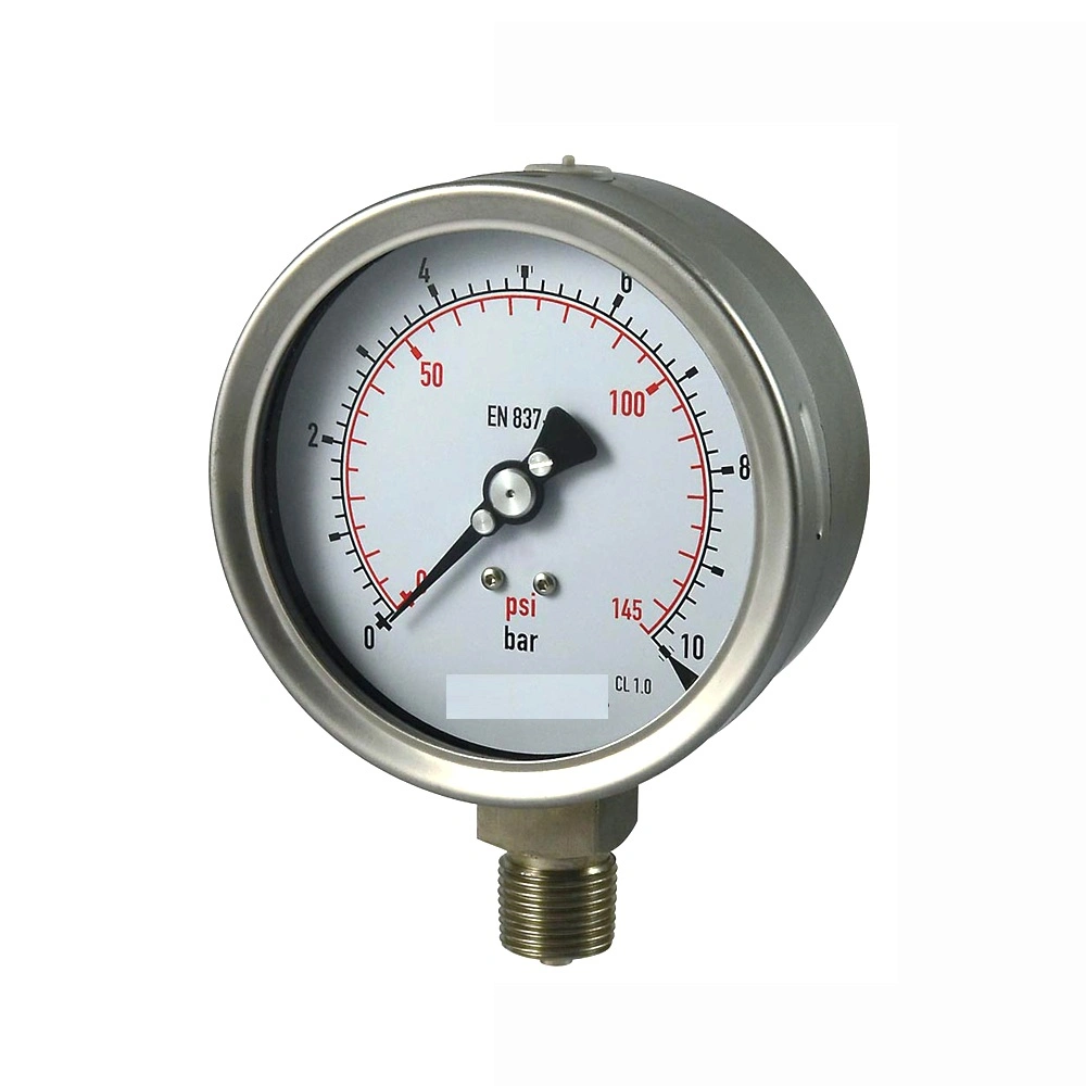 Gas Liquid Water -1 to 1000bar CNG Pressure Gauges Manometer