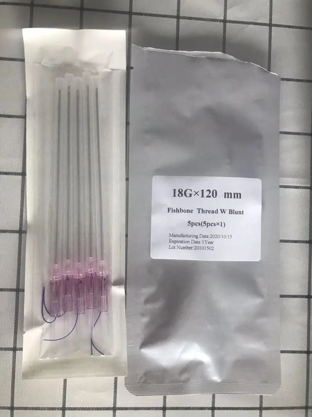 Mejor venta producto hilo PDO PCL tensor Fish Bone Cog Moldura rosca de sutura de elevación 4D L Roma 18g100mm