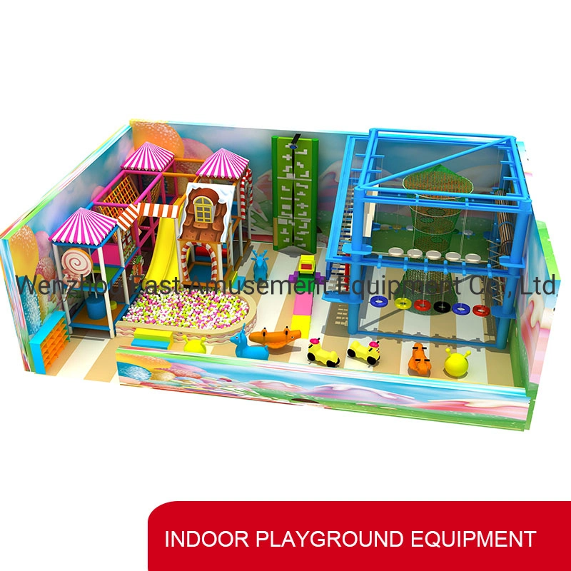 Hot Selling Plastic Kids Indoor Children Playground &Wooden Indoor&Outdoor Naughty Fort Soft Playground