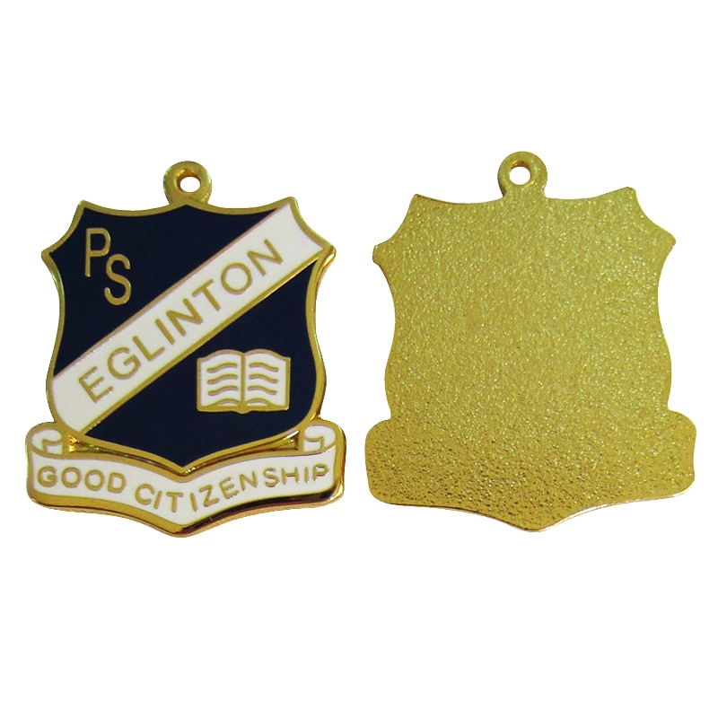 Golden Supplier China Custom Metal Embossed 3D Logo Without Color Round Shaped Gold Plated Medal (77)