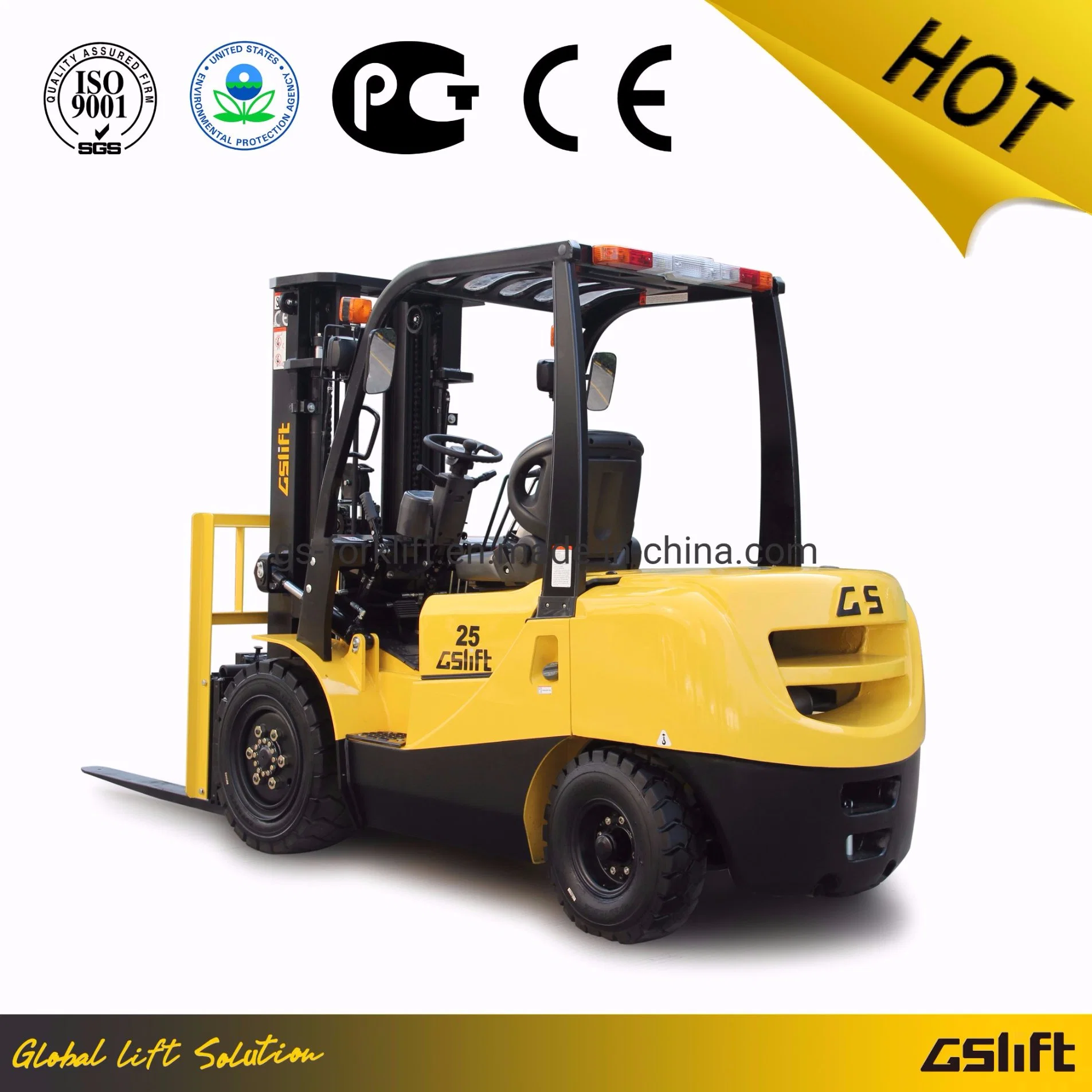 Ce, EPA Approved Material Handling Equipment 2, 5t 2.5ton Diesel Forklift Truck