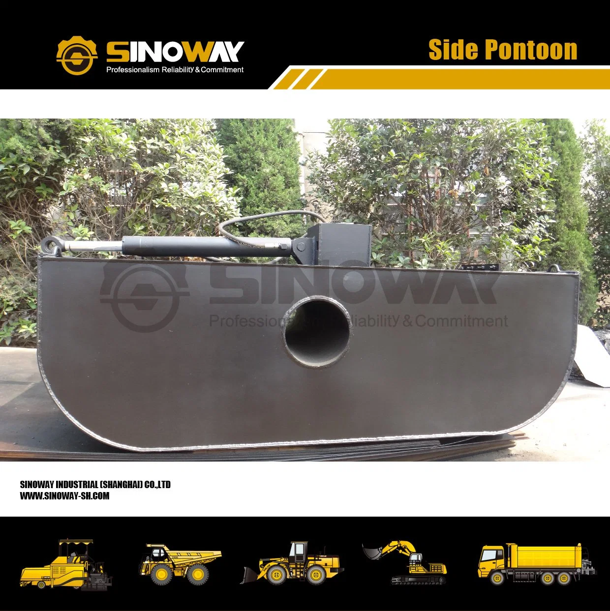 Hydraulic Floating Undercarriage Pontoons of Amphibious Excavator for Sale