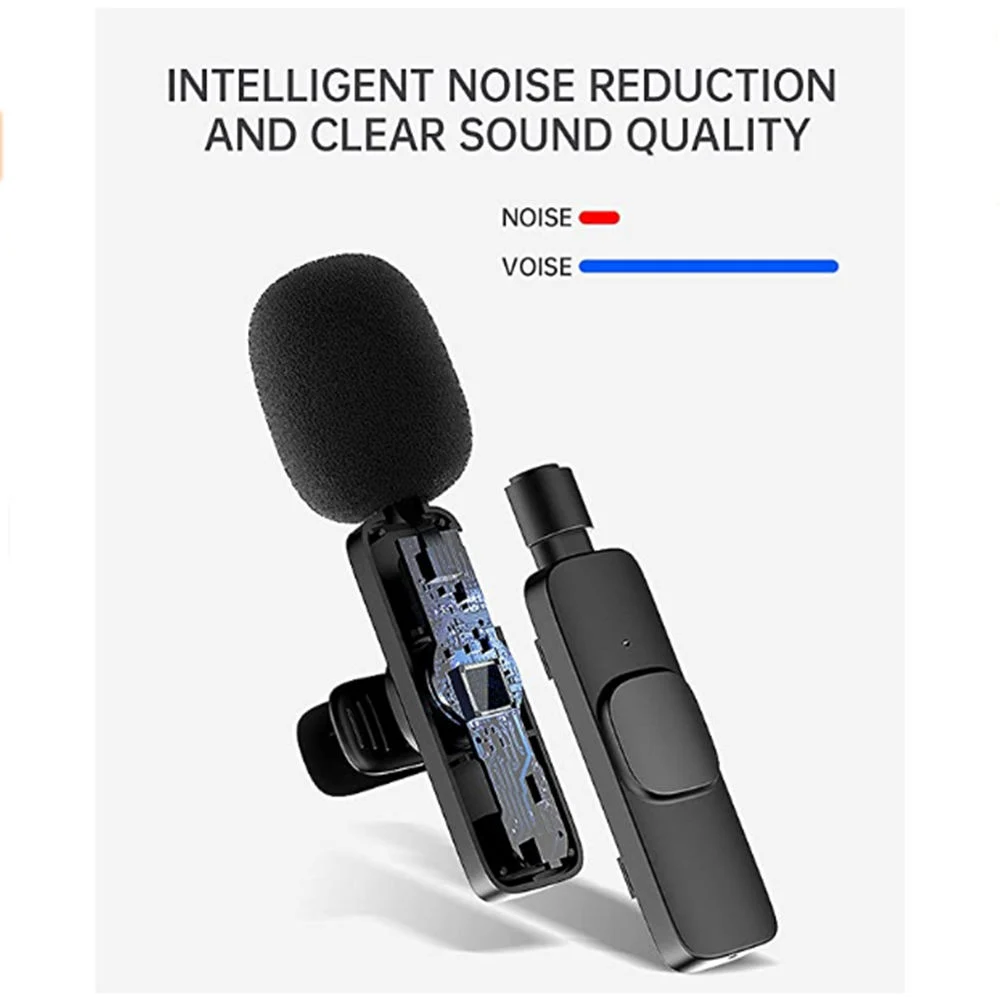 Nouveau microphone cravate sans fil, enregistrement audio-vidéo portable, mini microphone pour téléphone Android, diffusion en direct, microphone pour téléphone de jeu.