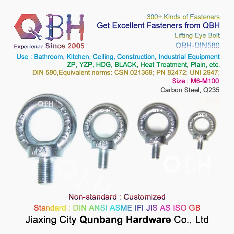 Qbh Wholesale/Supplier OEM ODM Bathroom Faucets Hex Nut Lifting Eye Bolt Woodscrews Screw Hooks Spare Fastener Sanitary Accessories