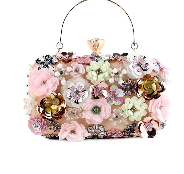 New Product Top Quantity Handbags Flower Pearl Dinner Bag Evening Bag for Women