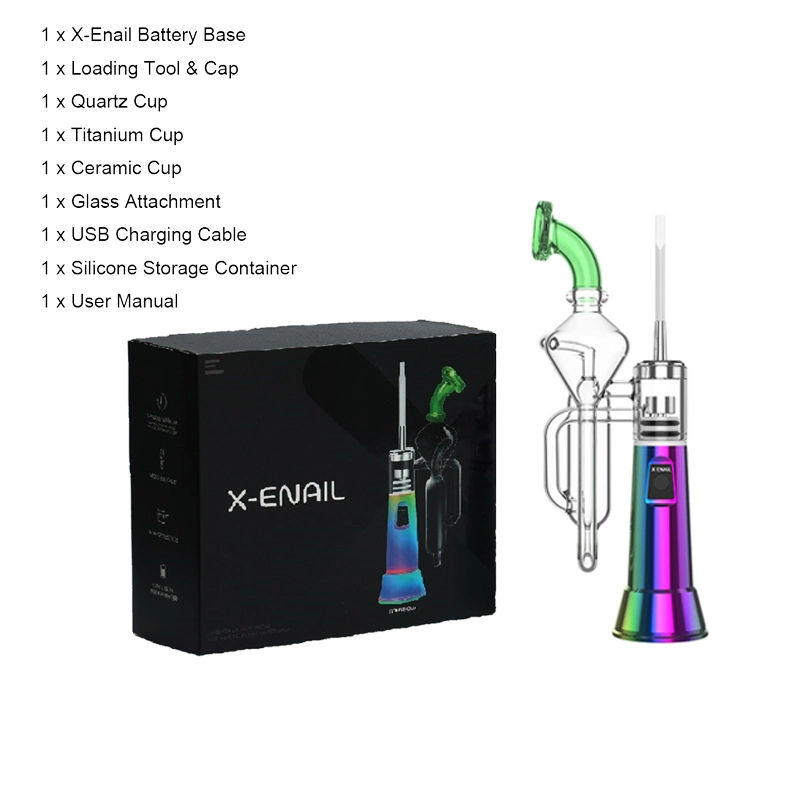 Wax Dry Herb Vaporizer Water Pipe Glass Bubbler Electric Cigarette Hookah X-Enail DAB Rig Wax Vaporizer Wholesale