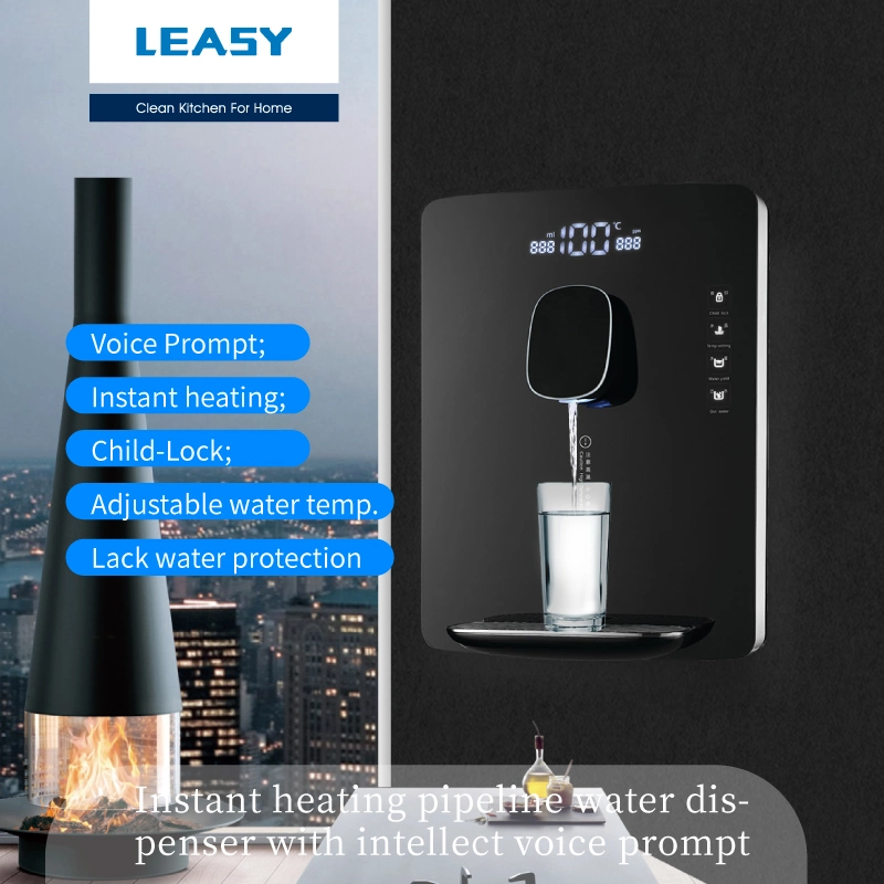 Leasy Wall-Mounted Instant Heating Hot/Warm Pipeline Water Dispenser with Voice Prompt