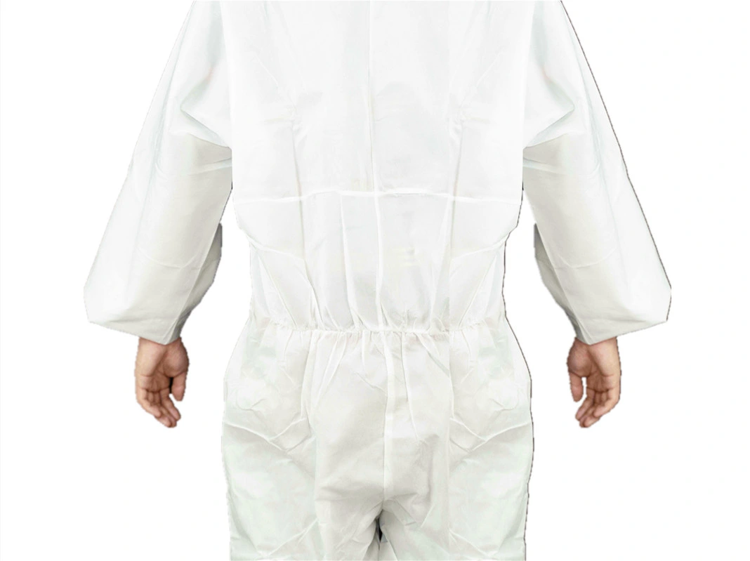 Type 5/6 Breathable SMMS Protective Coverall Wholesale White SMS Safety PPE Clothing