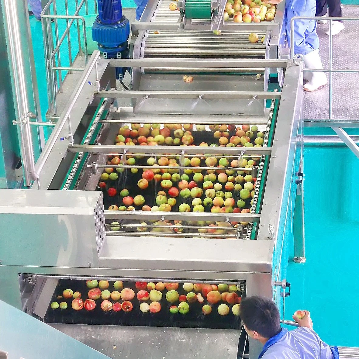 A indústria maçã e pêra linha de processamento de suco de frutas suco máquina de linha de produção