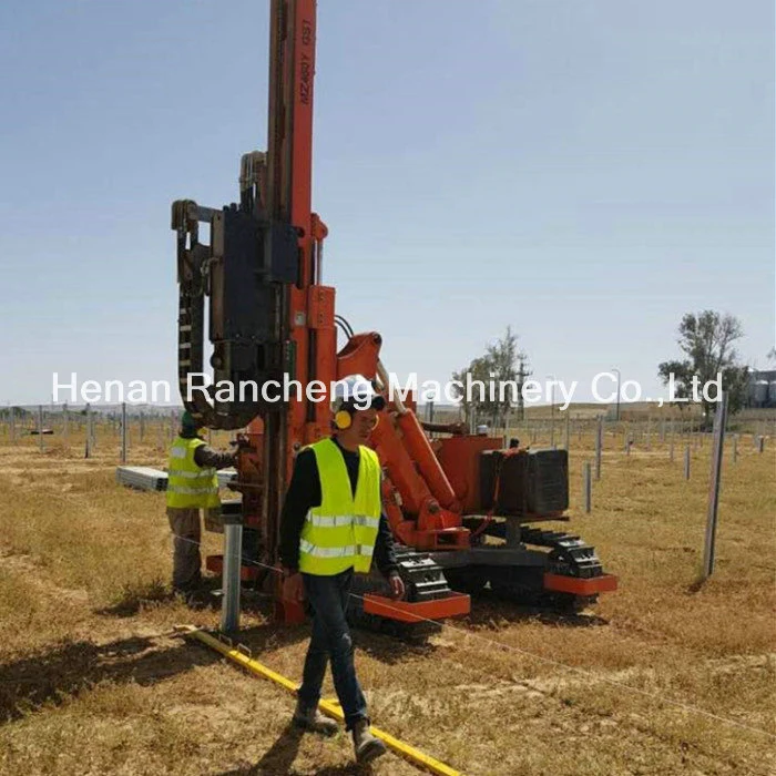 Crawler Solar Pile Driver Road Construction Drop Pile Driver with Hydraulic Hammer with CE Certificate