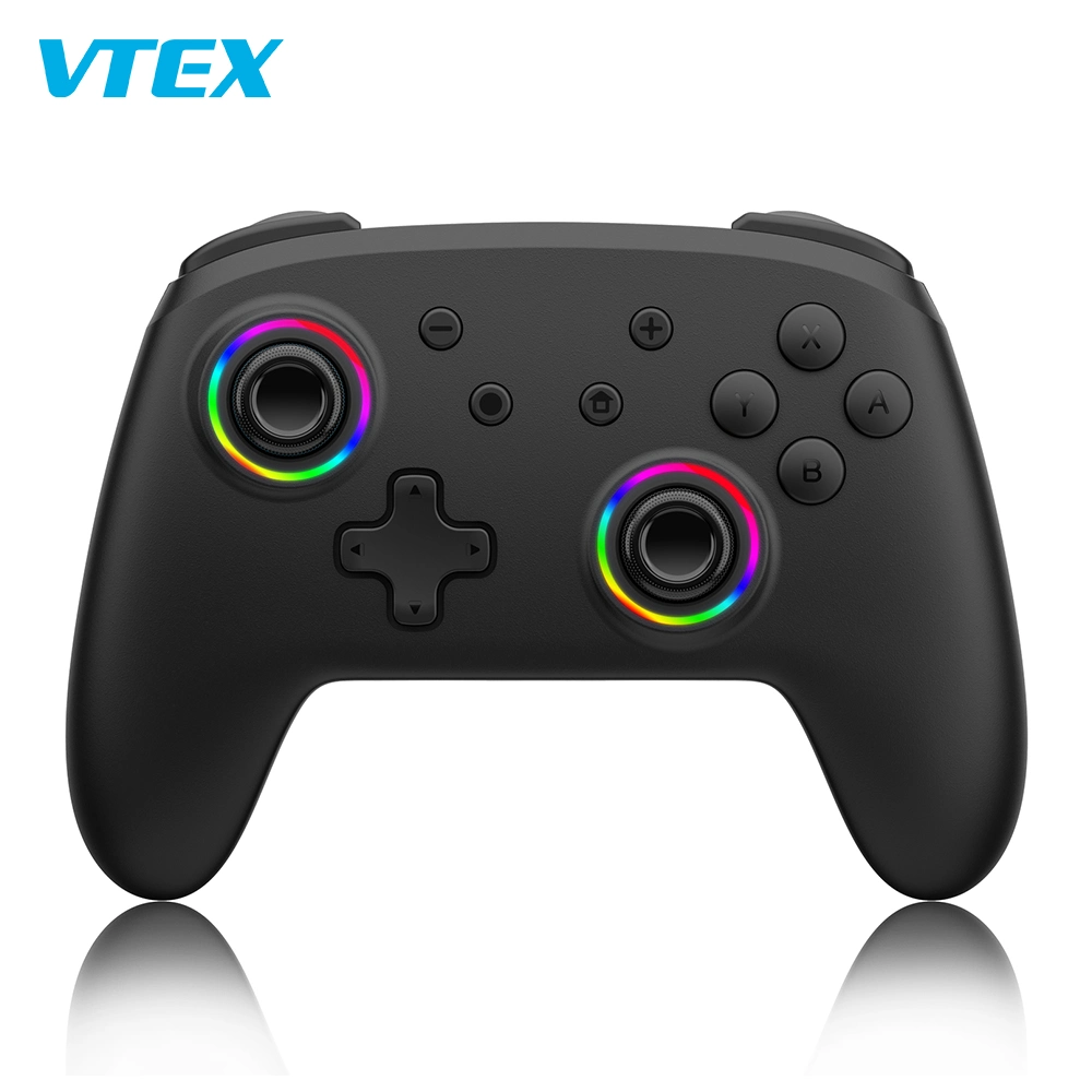 Vtex Custom New Gaming Handle Player Dual Motor 7 Colors LED Wireless Game Controller