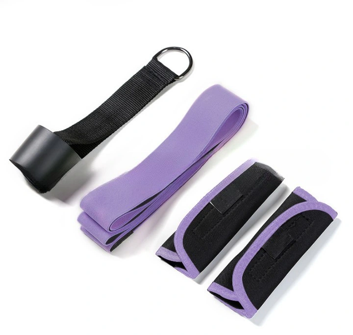 Pink Green Purple Multiple Adjustable Elastic Exercise Trainer Resistance Band