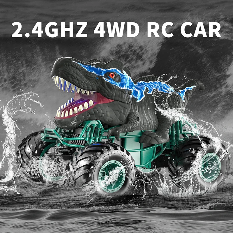 2.4GHz Remote Control Dinosaur T-Rex Car Trucks Toys with Spray