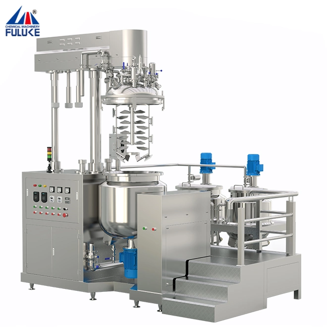 Precio de la máquina mezcladora de emulsión al vacío con homogeneizador de crema de 100L, 200L y 300L para fabricación de jabón