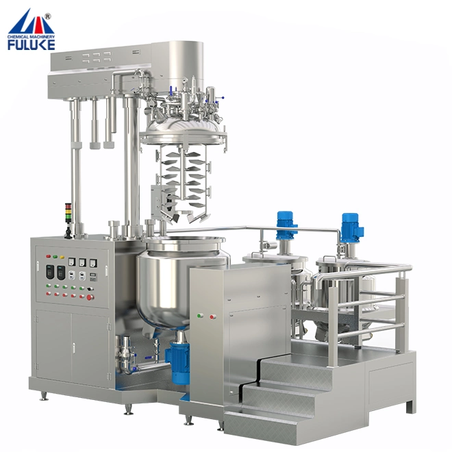 100L 200L 300L Cream Vacuum Emulsifying Mixer with Homogenizer Soap Making Machine Price