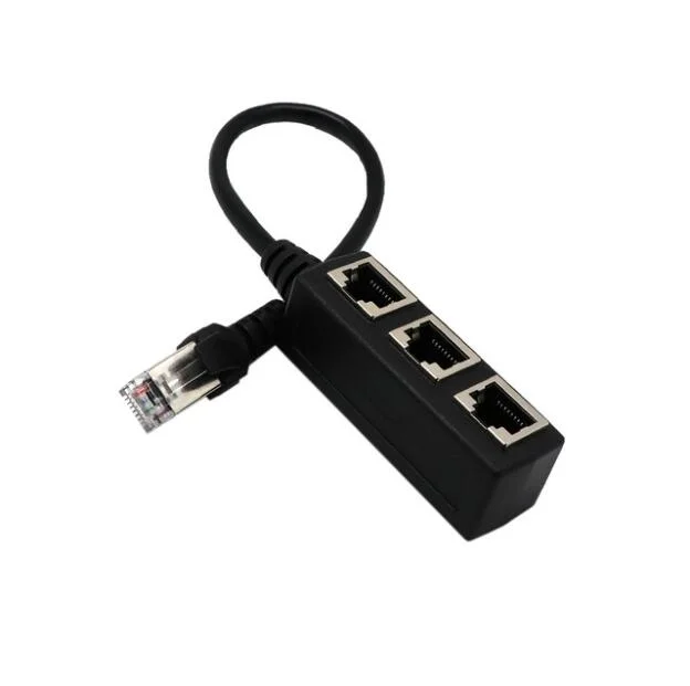 RJ45 Splitter LAN Ethernet Network RJ45 Connector Splitter Adapter Cable for PC Networking Extension 1 Male to 2/3 Female Cable