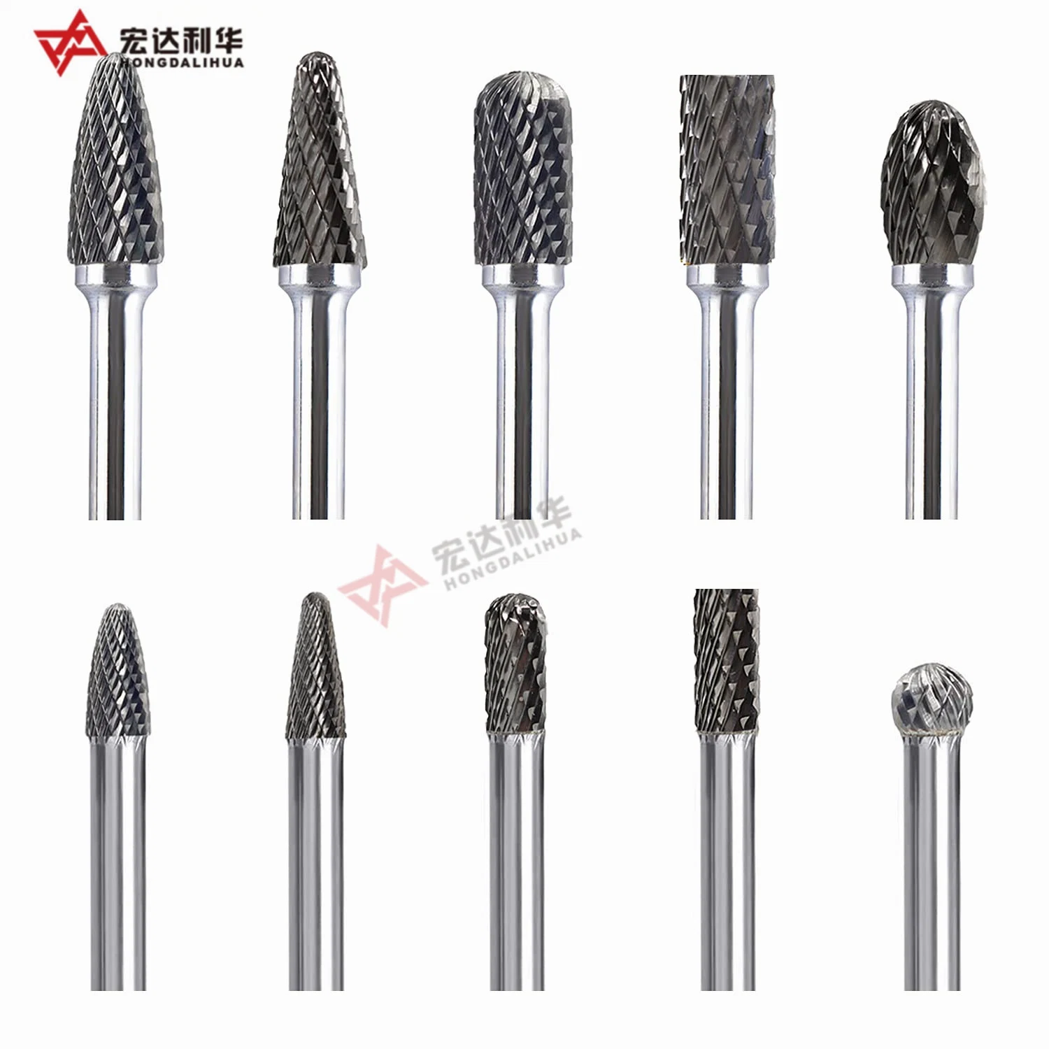 Tungsten Carbide Burr Rotary File Die Grinder Bits for Metal Polishing Wood Carving Drilling Engraving