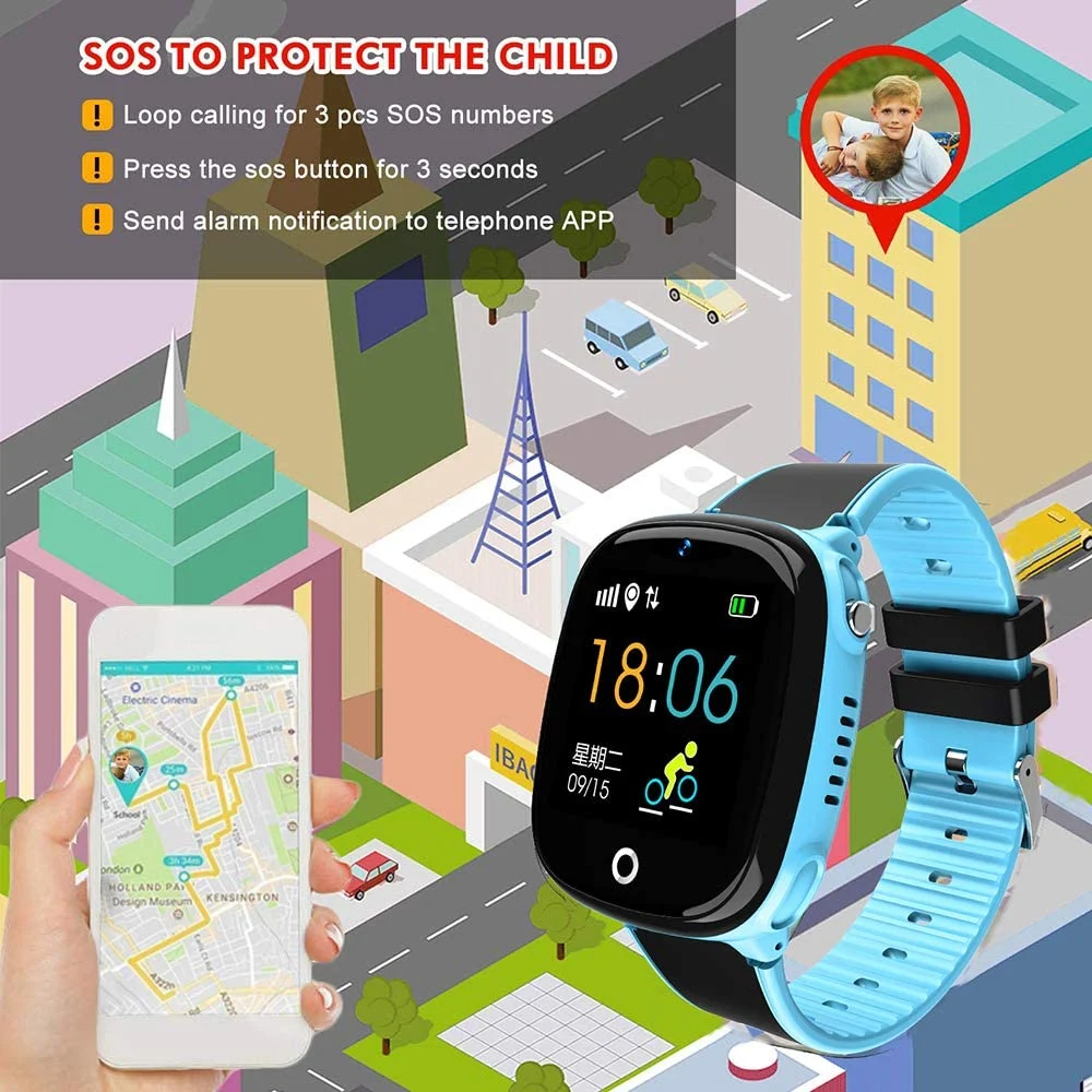 هاتف ساعة SmartWatch من الجيل الرابع من نظام تحديد المواقع العالمي (GPS) بالجملة في المصنع