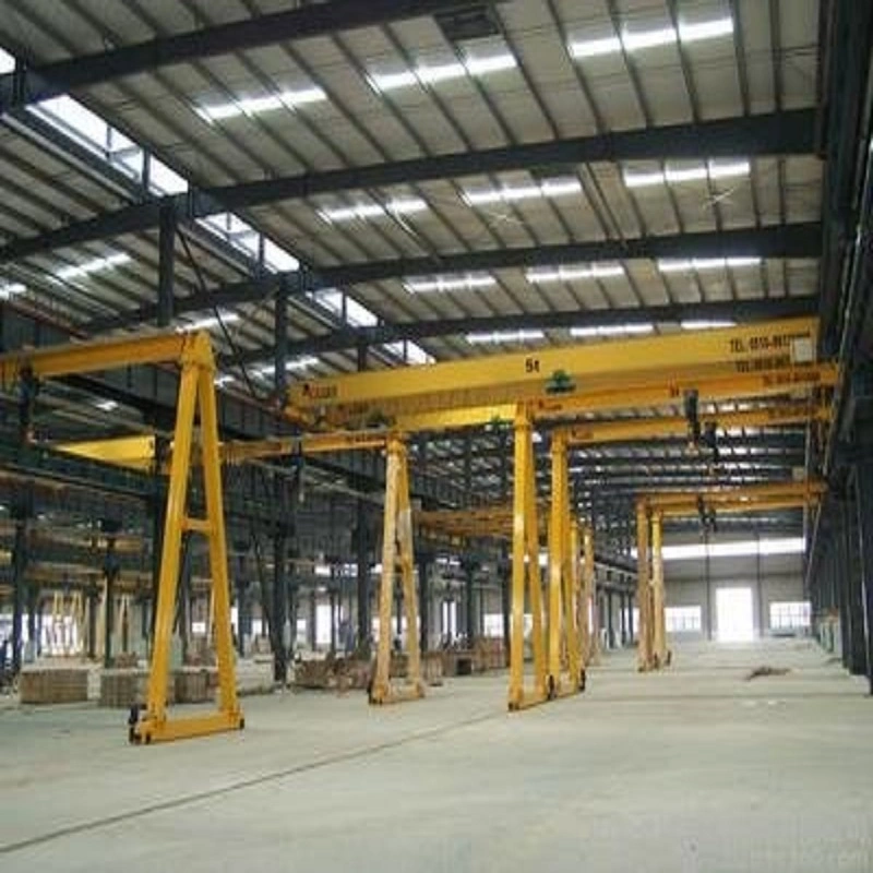 Single Girder Semi-Gantry Crane with Wire Rope Electric Hoist